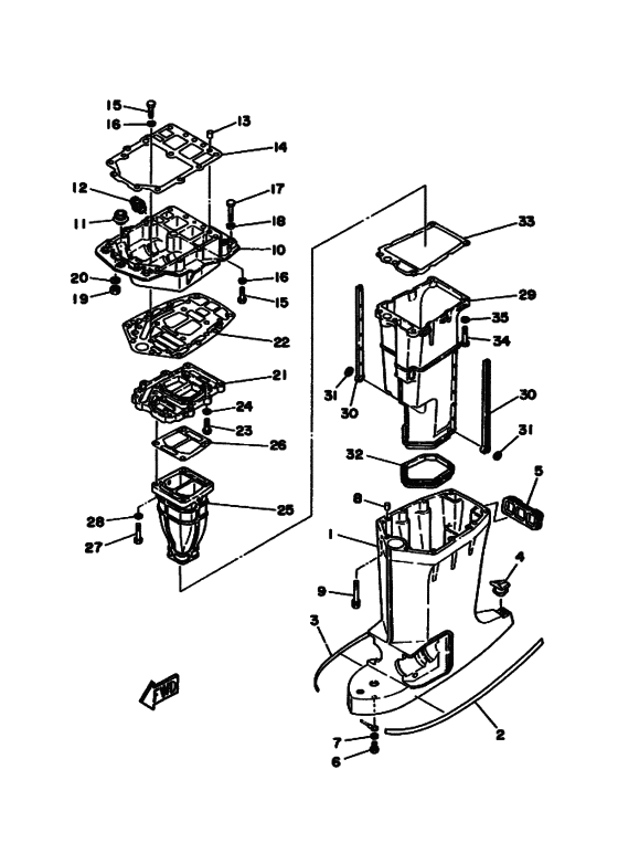 Upper casing