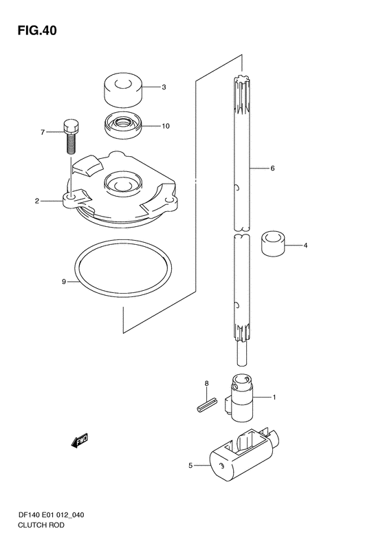 Clutch rod