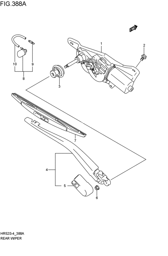 rear wind windshield wiper / washer
