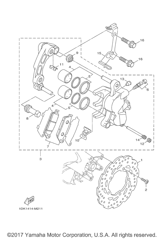 Front brake caliper