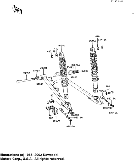 Swing arm/shock absorbers