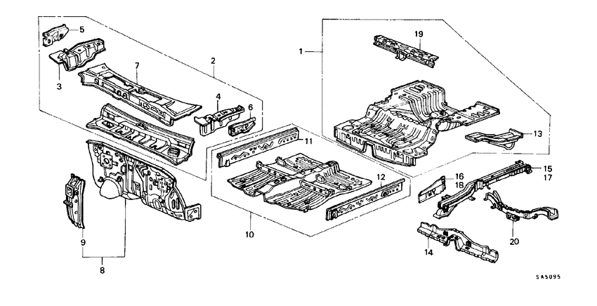 Body structure components