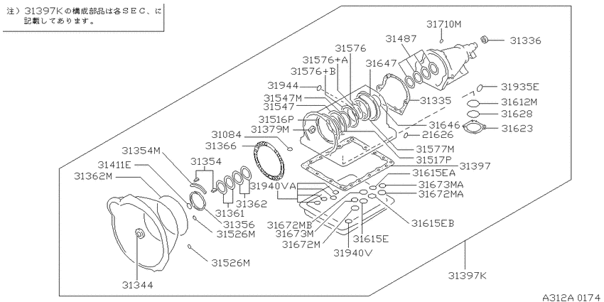 Gasket & seal kit (automatic)