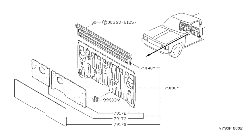Rear panel & fitting
