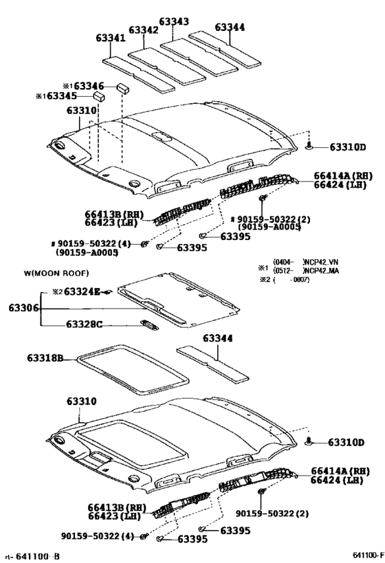 Roof Headlining & Silencer Pad
