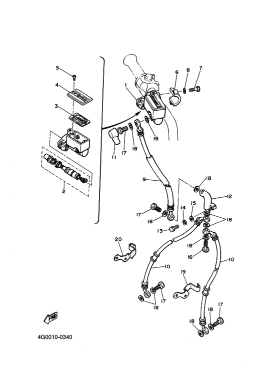 Front master cylinder