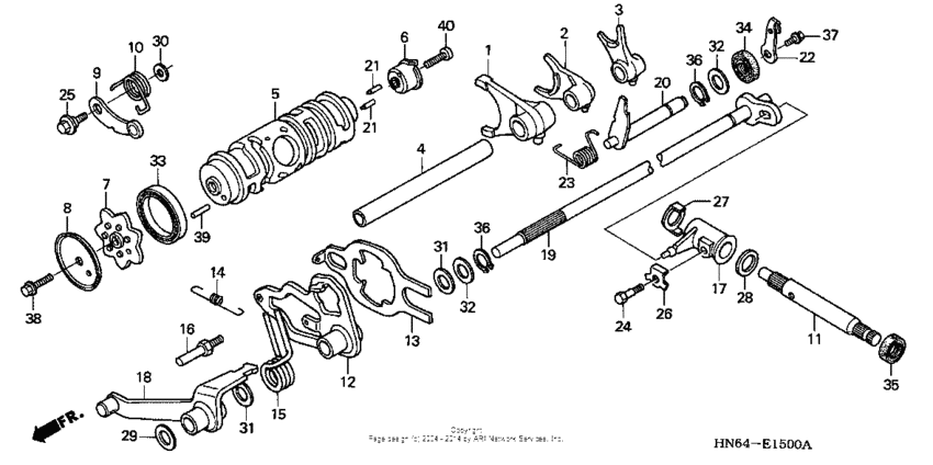 Gearshift drum ('01-'02)