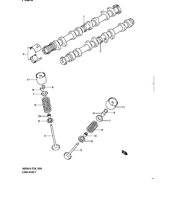Cam shaft/valve