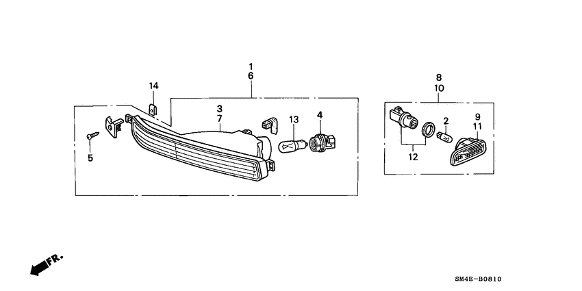 Front combination light