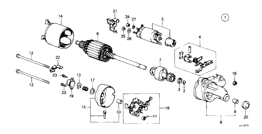 Starter motor component