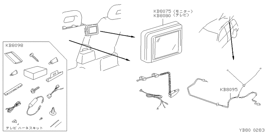 stereo, TV, navigator
