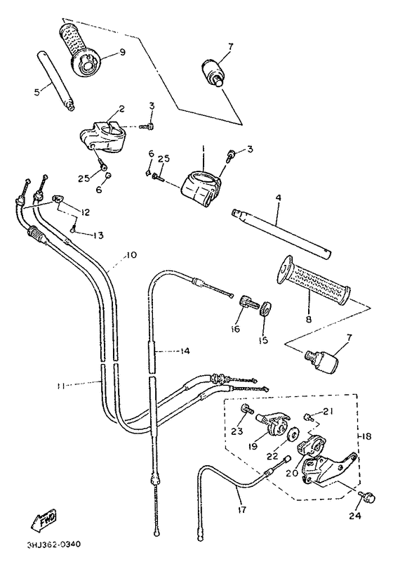 Steering handle & cable