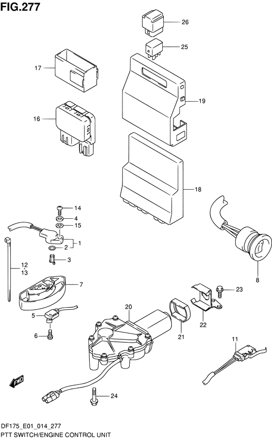 Ptt switch/engine control unit