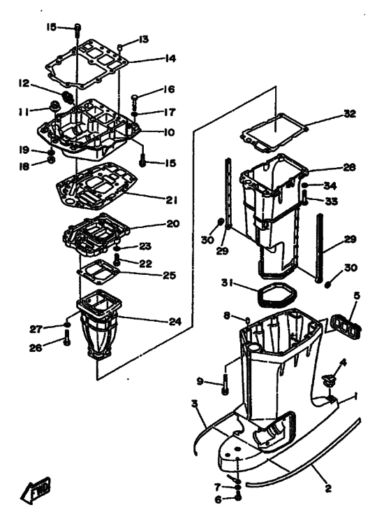 Upper casing