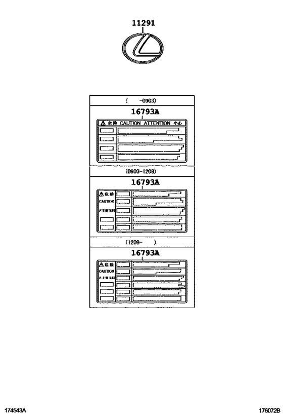 Caution Plate & Name Plate (Engine)