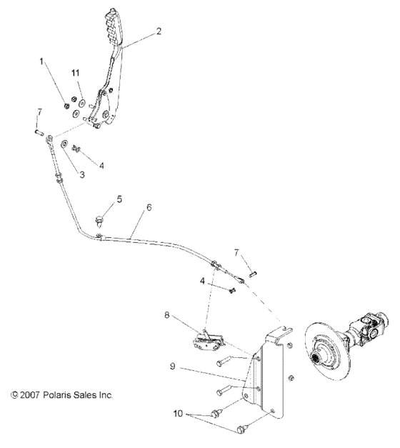 Brakes, park brake asm.