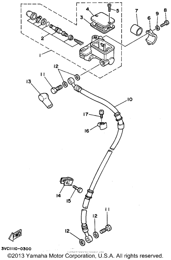 Front master cylinder