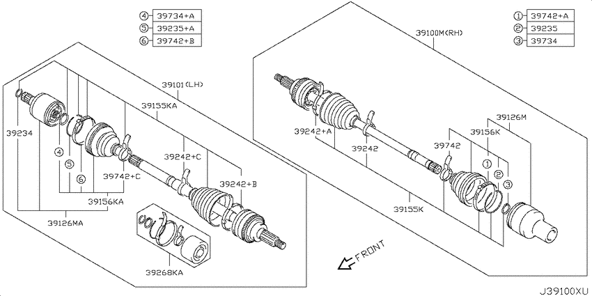 Front drive shaft (ff)