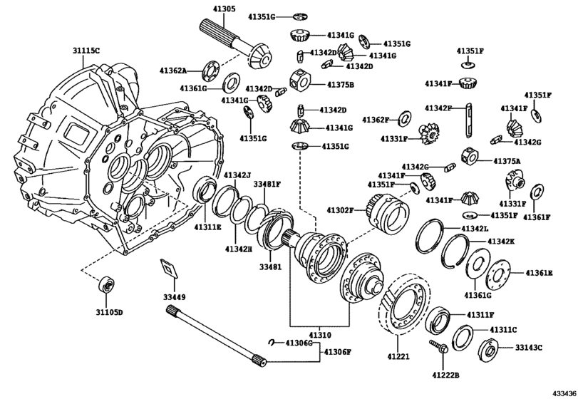 Front Axle Housing & Differential