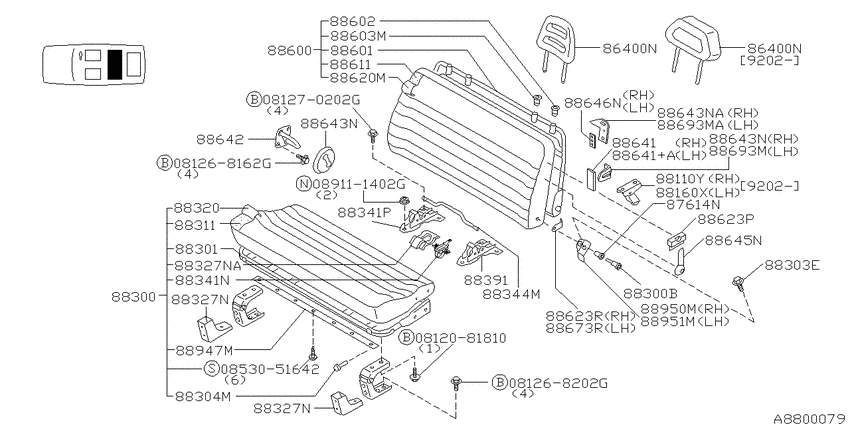 Rear seat