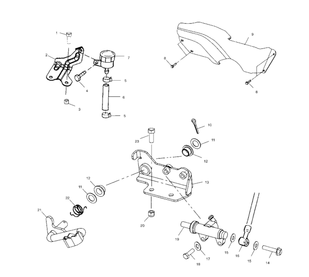 Rear brake master cylinder