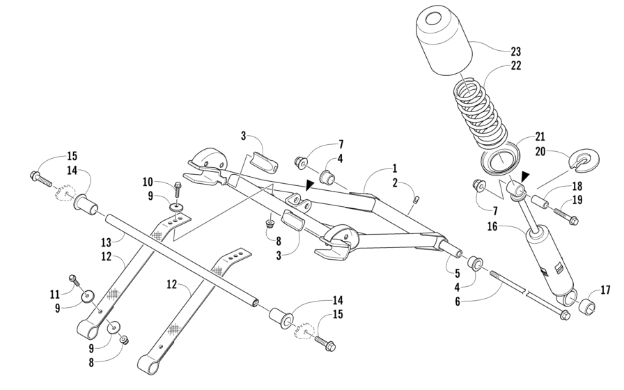 Rear Suspension Front Arm Assembly
