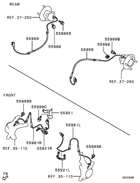 Anti-skid brake sensor