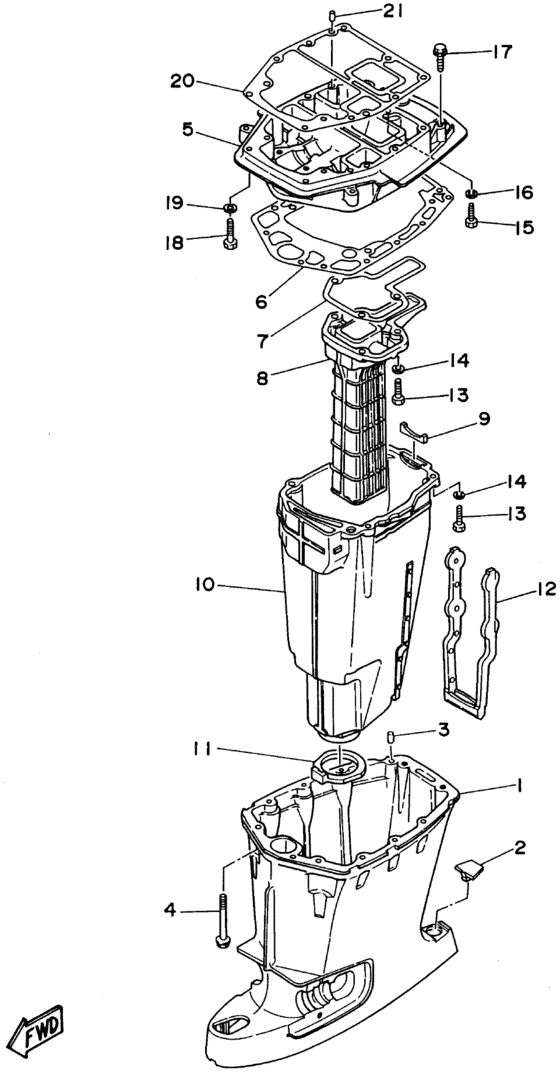 Upper casing