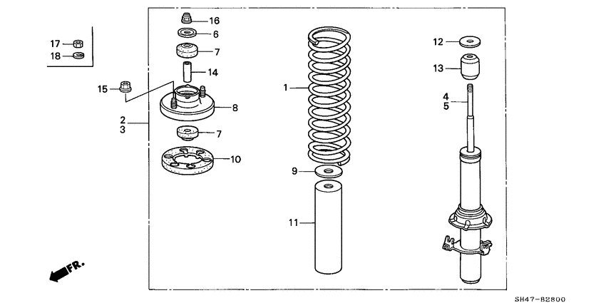 Front shock absorber