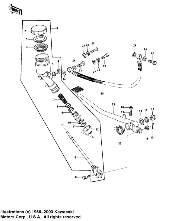 KAWASAKI KZ1000 POLICE REAR BRAKE CALIPER SEALS KIT Made In Japan - Foto 7