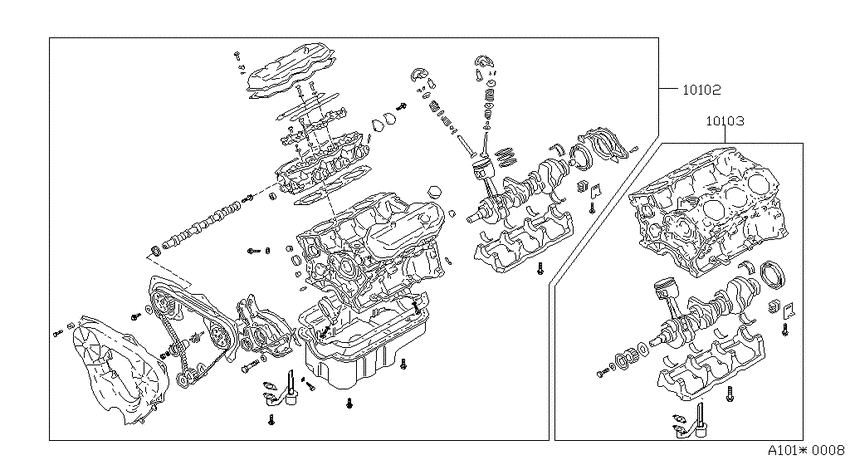 Bare & short engine