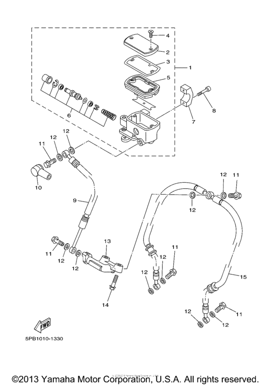 Front master cylinder