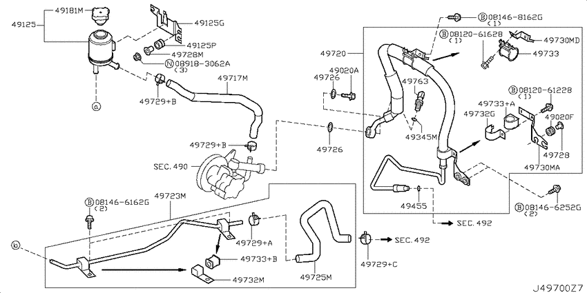 Power steering piping