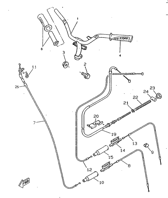 Steering handle & cable
