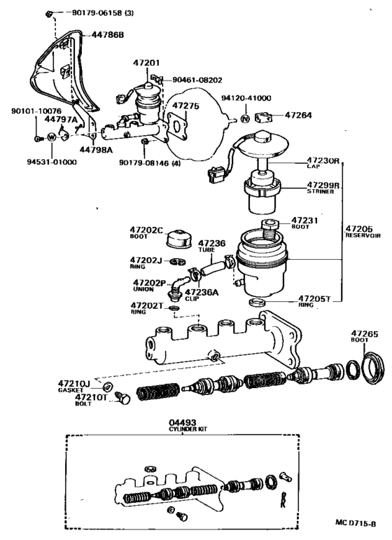 Brake Master Cylinder for 1986 - 1988 Toyota CRESSIDA/ CRESSIDA WAGON ...