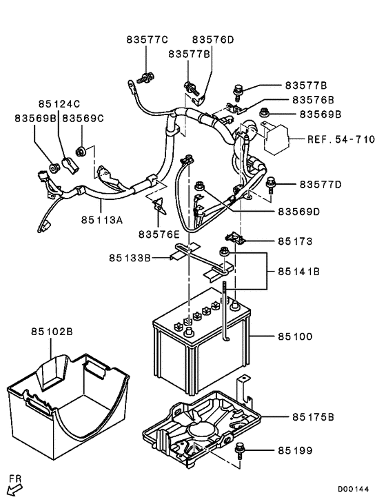 Battery cable & bracket