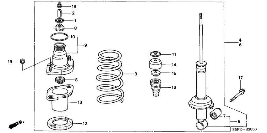 Rear shock absorber