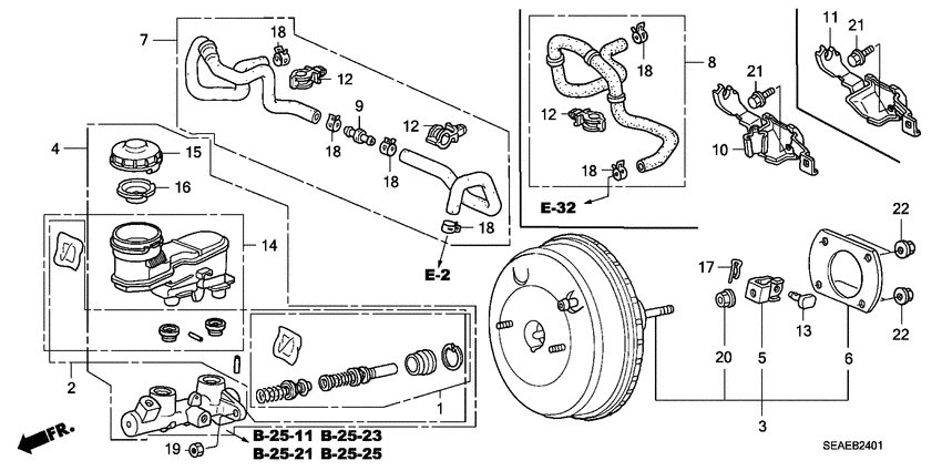 Brake master cylinder/ master power