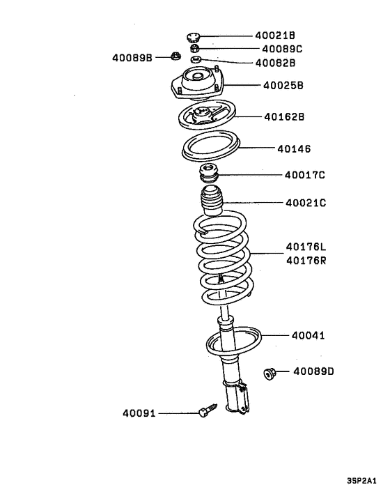 Front susp strut & spring