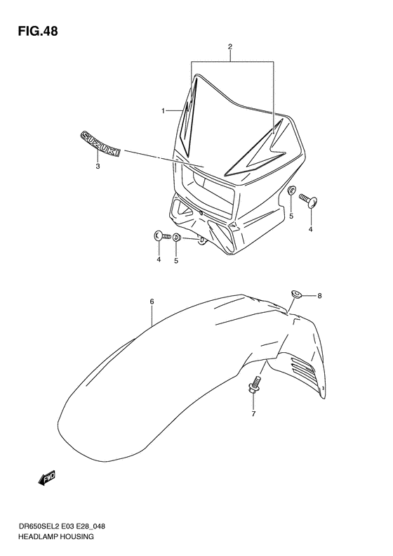 Headlamp housing