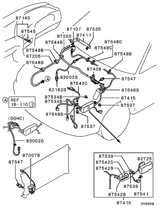 A/c condenser, piping