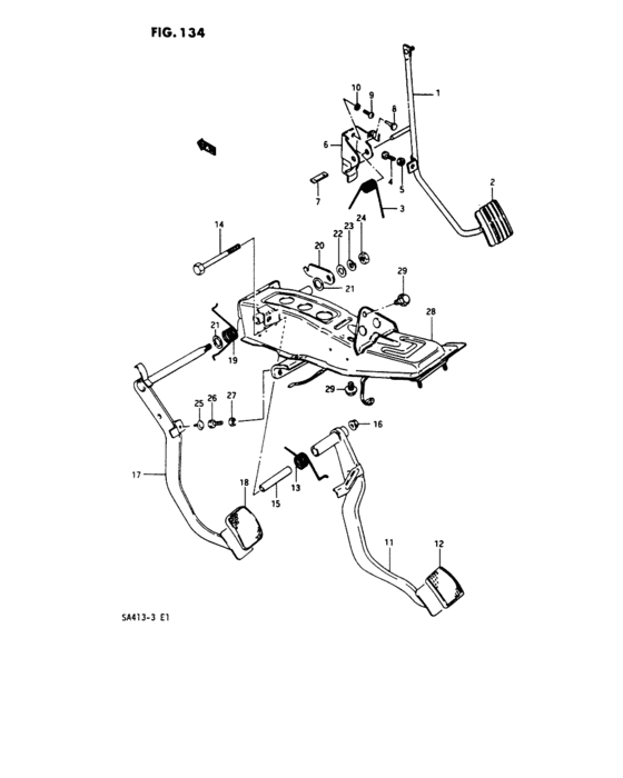 Pedal and pedal bracket