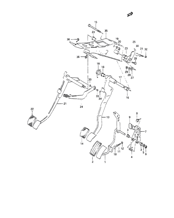 Pedal and pedal bracket