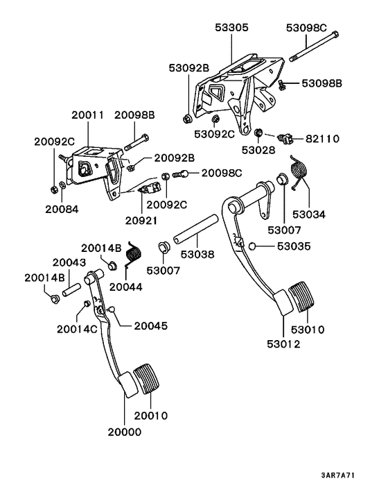 Brake & clutch pedal