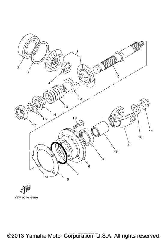Middle drive gear