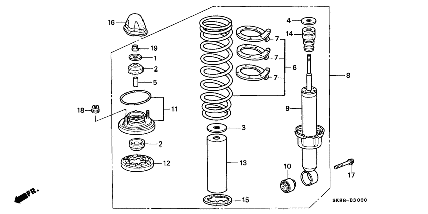 Rear shock absorber