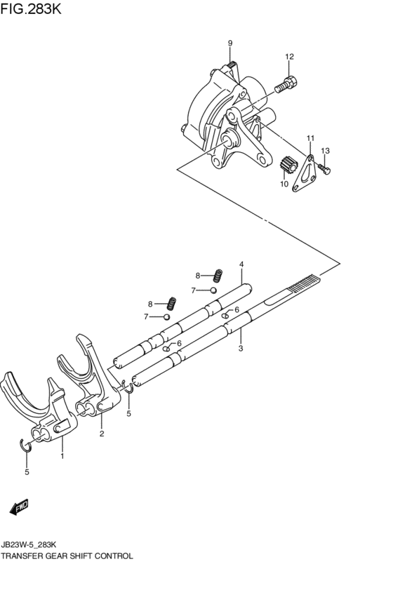 transfer gearlever control