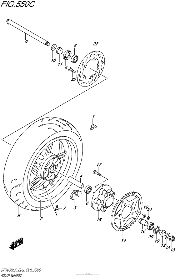 Rear Wheel (Sfv650L5 E33)