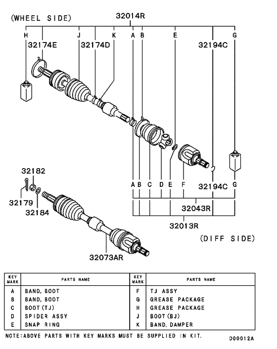 Front axle drive shaft