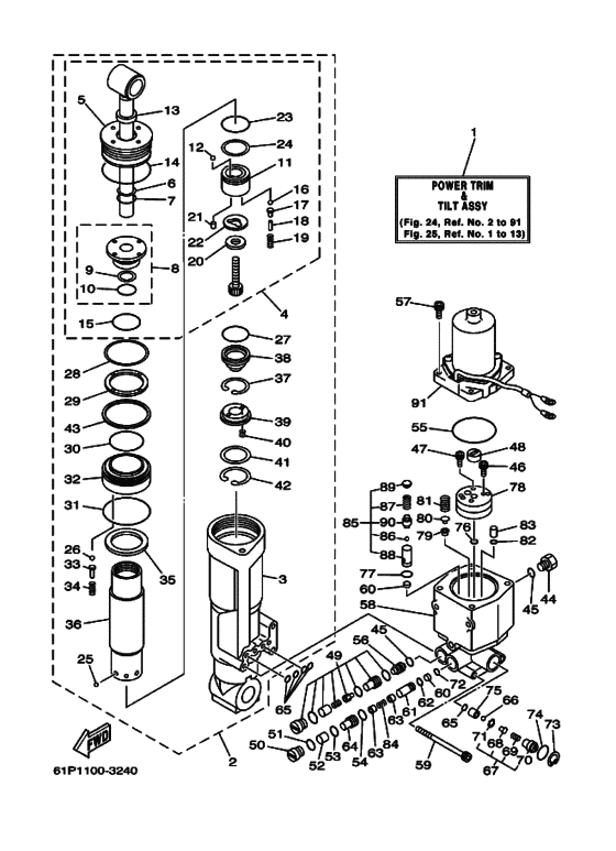 Power trim & tilt assy 1